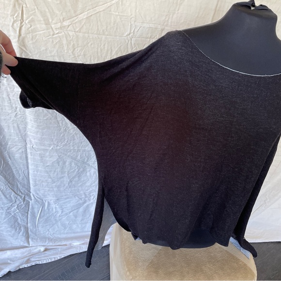 Willows Flowy Oversized Dark Gray Shirt size S - Picture 6 of 6